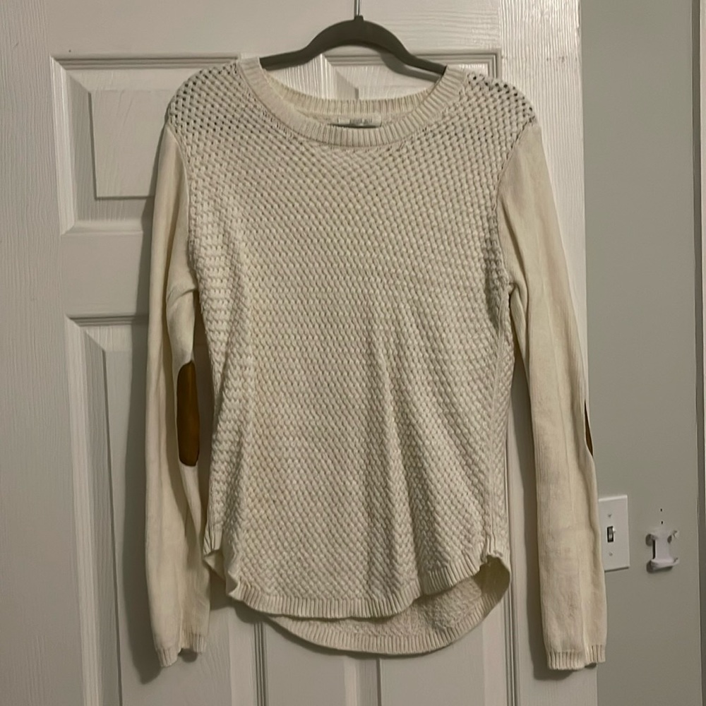 August Mist Elbow Patch Sweater
